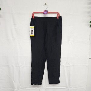 *NWT* Eddie Bauer sz S black ankle pants moisture wicking upf 50+